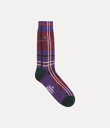 Vivienne Westwood Tartan Sock Tartan Purple 9-11 Unisex