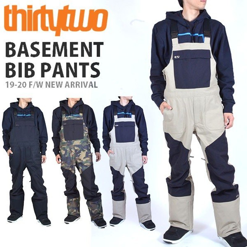 thirtytwo basement bib black Mサイズ ビブパンツ | vrealitybolivia.com