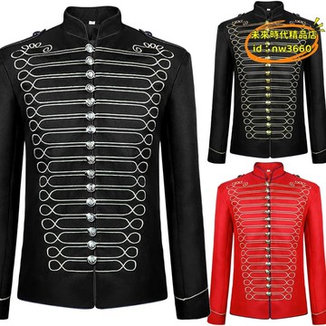 優選！！【台灣現貨】新品男士蒸汽朋克夾克哥德式軍裝西裝外套中世紀外套系列