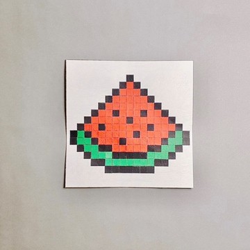 【西瓜拼貼畫】紙雕材料包