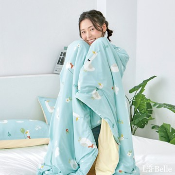 【Great Living格蕾寢飾】義大利La Belle 冬呱愛玉 眠綿冰玻尿酸抗菌涼感涼被 (5x6.5尺)