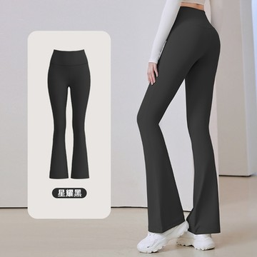 【ALLK 歐楷】促銷 提臀喇叭韻律瑜珈褲 6色(尺寸L-2XL/中大尺碼/運動/健身)