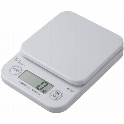 ネコポス便送料無料代引き同梱不可タニタ デジタルクッキングスケール 2kg/1g ホワイト KF-200-WH キッチンスケール 計量 はかり