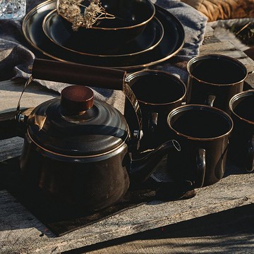 Barebones CKW-348 琺瑯茶壺 Enamel Teapot / 炭灰