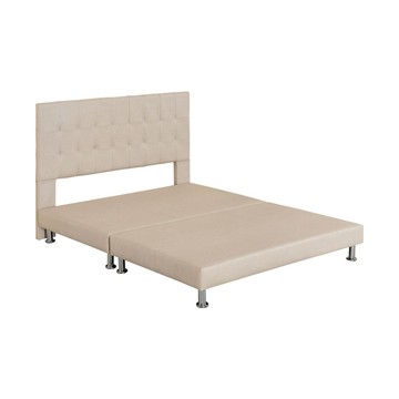 Homelike 喜家居單人3.5尺貓抓皮床架組(米色)(1952)