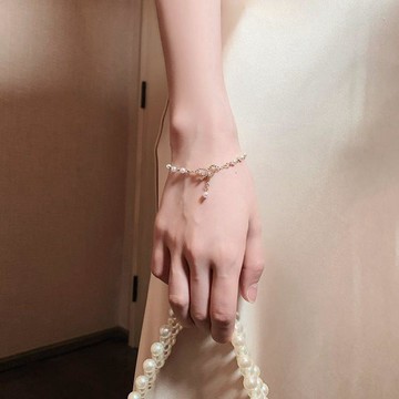 小橘子 少女心蝴蝶結手鍊韓國甜美簡約百搭小衆設計手飾學生閨蜜禮物ins 手飾 手鏈 手環 閨蜜手鍊 首飾 女生手鏈
