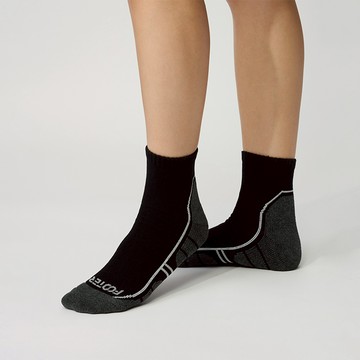 【Footer除臭襪】流線型氣墊減壓科技襪-男款T102-黑