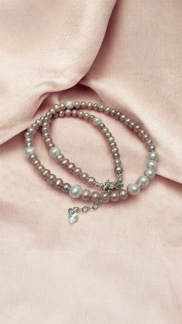 柔光晨珠手鍊 天然珍珠 溫柔守護款 水晶手鍊 雙圈手鍊