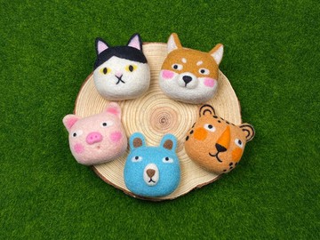 【影片教學】白目小動物羊毛氈材料包套組 -共5款