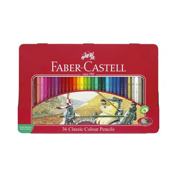 FABER-CASTELL 輝柏 油性 彩色鉛筆 油性色鉛筆 鐵盒 36色 /盒 115846｜領券最高折$220