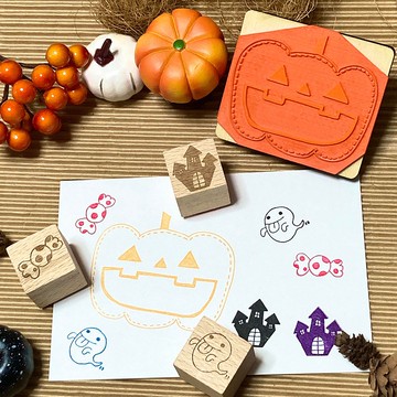 萬聖節印章四件組 亦可用作名牌 Happy Halloween