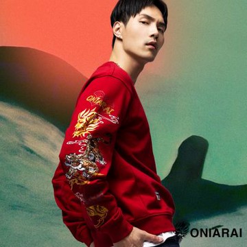 鬼洗 BLUE WAY – 和藝術鐙瓦靈虎大學長TEE(深紅)