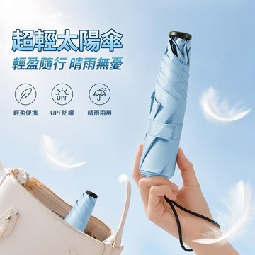 輕巧迷你摺疊傘 103g 超輕傘 輕量黑膠傘 羽毛傘 鉛筆傘 碳纖維骨架 手動 陽傘 防曬傘 迷你傘 口袋傘 雨傘888