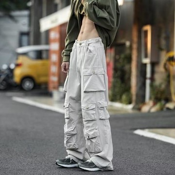 Mid rise straight leg sportswear pants中腰直筒運動工裝長褲男