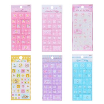 小禮堂 Sanrio 三麗鷗 磁磚造型貼紙 (芭蕾款) Kitty 美樂蒂 花小兔 洽咪 可樂玲 蹦蹦兔