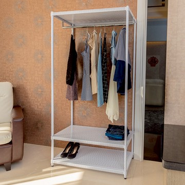 dayneeds 沖孔 90x45x180cm 三層烤漆單桿衣櫥 鐵架衣櫥/掛衣架/衣物收納