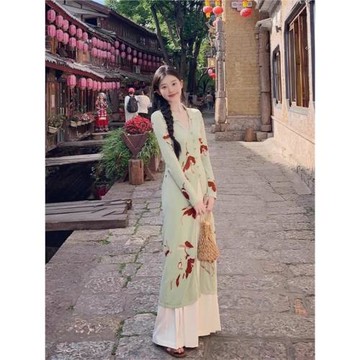 漂亮獨特國風超好看長款針織衫2025新款新中式防曬開衫薄款女外搭