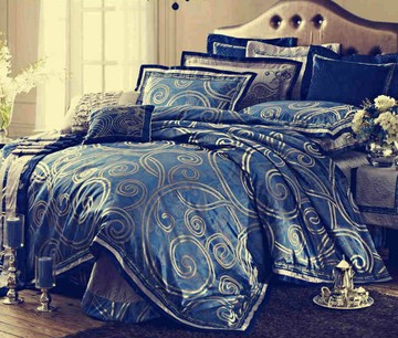 {頂級床品}酒店超質感床上用品十件套 藍色美式床品七天預購+現貨