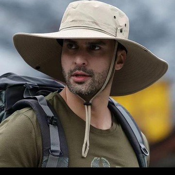 快速出貨 防曬漁夫帽 男大帽簷 春夏戶外遮陽遮臉面罩護脖騎行釣魚登山太陽帽