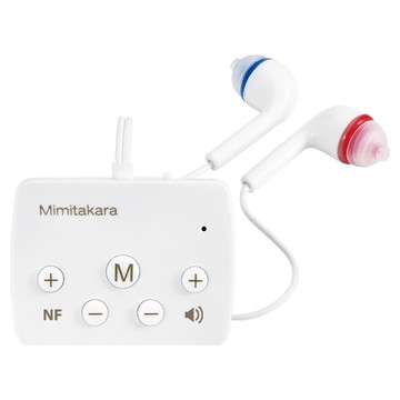 Mimitakara 耳寶 藍牙充電口袋型助聽器 五鍵版 白色  6KAA  1組