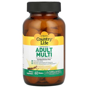 Country Life, Chewable Adult Multi，鳳梨橙味，60 片