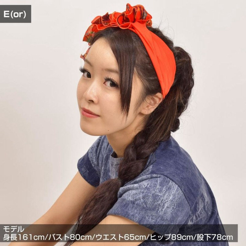 ダンス 衣装 アクセサリー コサージュ風柄フリルヘアバンド