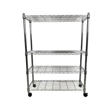 我塑我形 90 x 35 x 140 cm  MIT耐重移動式萬用鐵力士鍍鉻四層收納架 置物架 鐵力士架 四層架