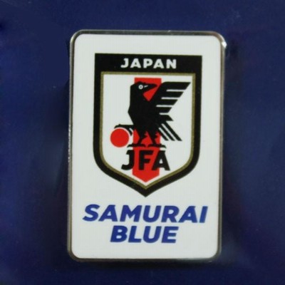 サッカー日本代表「SAMURAI BLUE」ピンバッジ（シルバー台