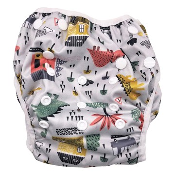 我家寶貝 嬰幼童調節式內褲型泳褲 TPU防水布 網眼布 防滲漏 舒適親膚  0~3歲  1件