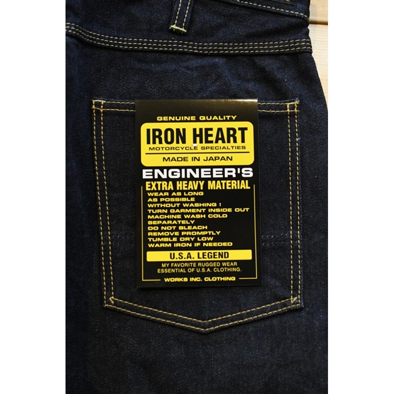 アイアンハート IRON HEART パンツ 828 14oz セルビッチデニムダブルニーロガージーンズ インディゴ（34） |  LINEブランドカタログ