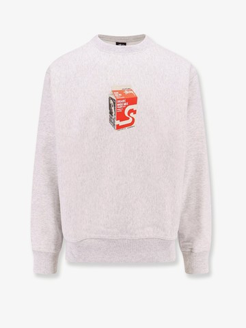 Cotton blend sweatshirt with frontal print - STUSSY - gender_Man