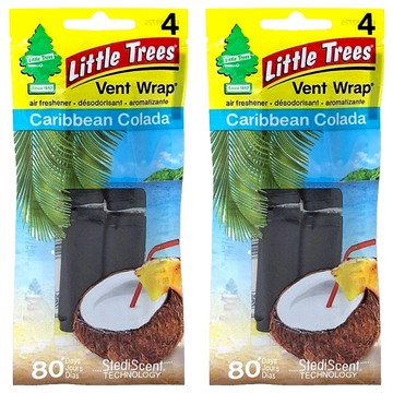 Little Trees 小樹香片 隱形芳香夾 車用香氛 4入  藍色狂想  2袋