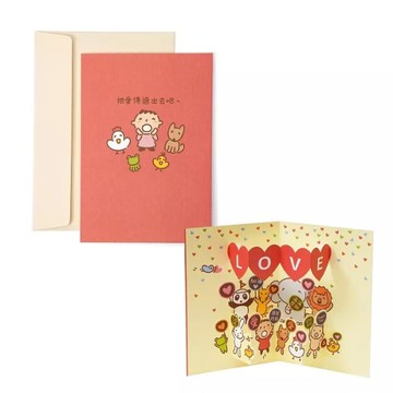 知音JEAN 三麗鷗Sanrio 大寶祝福卡-動物祝福