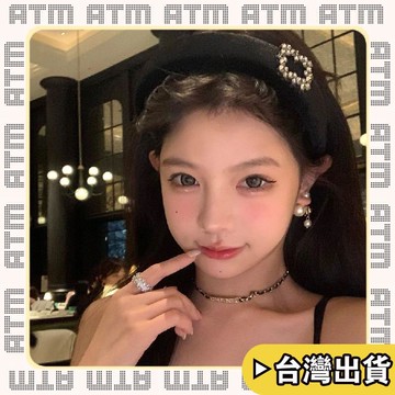 🔥臺灣出貨🔥可開發票✅輕飾時光【蜜桃茶】乖俏千金 紅色新年絲絨方鑽髮箍女秋冬外戴高顱頂頭飾