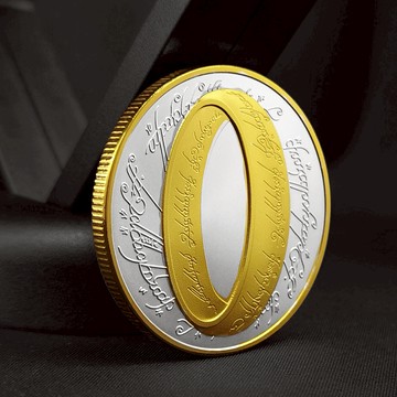 魔戒指環王紀念章 金銀雙色硬幣電影周邊新西蘭女王徽章金屬收藏