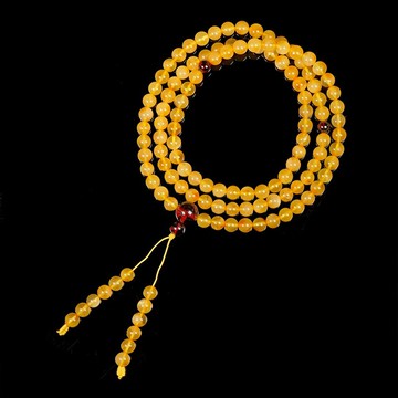 【正佳珠寶】蜜蠟琥珀 頂級紅皮金絞蜜 5.4-5.8mm 108顆念珠佛珠