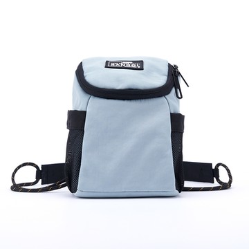 KANGOL 水洗尼龍小側包 淺藍-6325171181