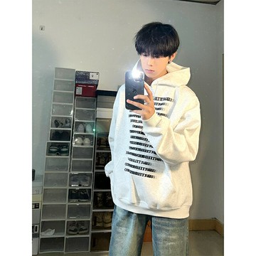 衛衣男秋冬款加絨加厚cityboy日系外套連帽重磅美式新款衣服