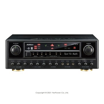 AL-259-black.Golden AUDIOLin 2.1聲道數位迴音卡拉OK綜合擴大機