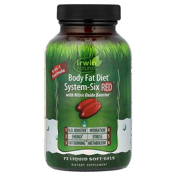 Irwin Naturals, 體脂控制飲食，System-Six Red™，72 粒液體軟膠囊