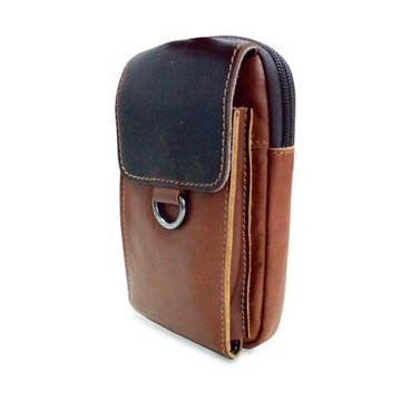 現貨+預購 真皮腰包側背包小掛包真皮革隨身包-豎款穿皮帶拼色油蠟皮男包包73tr34【獨家進口】【米蘭精品】