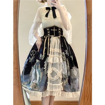 設計師的禮物原創蝴蝶夫人lolita日常宮廷風萬圣節復古哥特半身裙