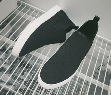 FINDSENSE Z1 日系 時尚 街頭 潮 男 編織 無綁帶 高幫 一腳蹬懶人鞋 休閒鞋 板鞋