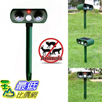 [106美國直購] 水太陽能驅蟲器 Solar Animal Repeller  Cat Repellent Ultrasonic with Motion Sensor