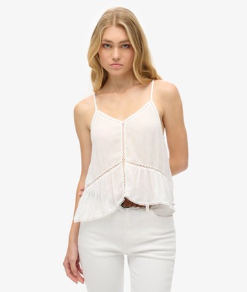 Superdry Women's Women's Ladder Trim Cami Top White / Off White - Size: 8 Size: 4