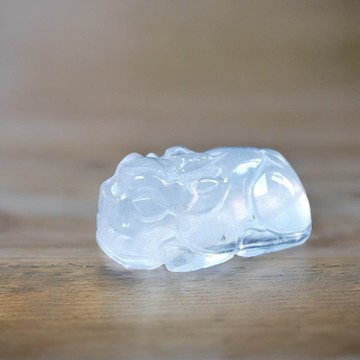 【招財神獸】冰種翡翠貔貅戒面 | 天然緬甸玉翡翠A貨 | 送禮