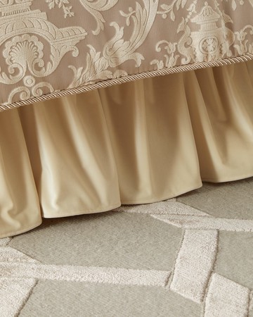 Annabelle Velvet Ruffled Bed Skirt, Queen