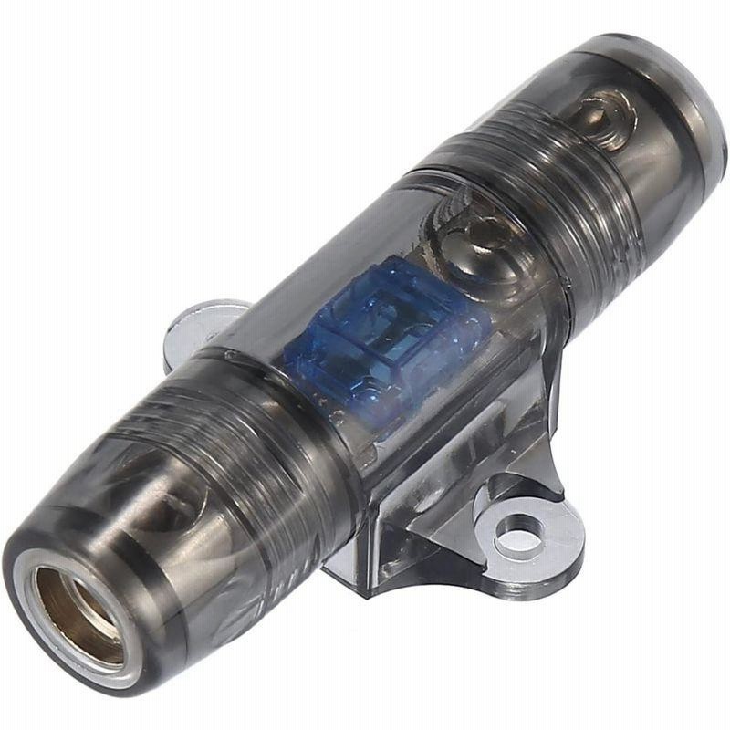 品質が X AUTOHAUX ヒューズホルダー ヒューズ管 ブラックANLヒューズ インラインホルダー カーオーディオビデオステレオ用 2個入り  80A