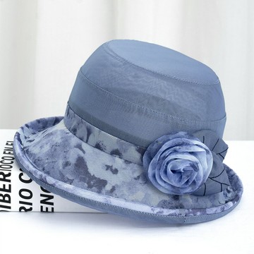 【巴黎精品】現貨+預購 防曬帽漁夫帽遮陽帽大帽簷戶外登山透氣速乾-花朵禮帽女帽子4色a1jg56