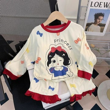 可可裡👛兒童睡衣 春秋 新款 可愛 長袖 長褲 家居服 男女孩 分體兩件套裝 男女童